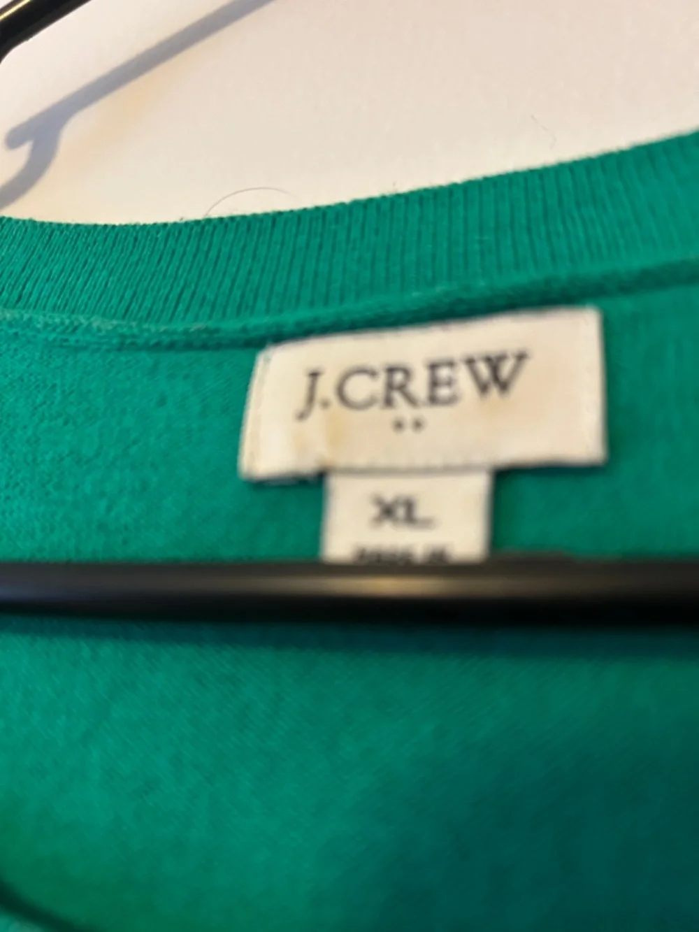 J. Crew Women’s Emerald Green Crewneck Shell Sweater& Button Cardigan Set, XL